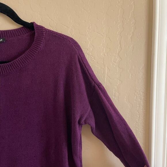 Eileen Fisher Plum Purple Round Neck Pullover Sweater XXS - Picture 3 of 6